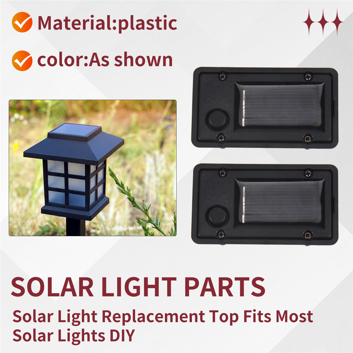 Outdoor Lighting Replacement Parts - UNCL 2Pcs Battery Box, Solar Lantern