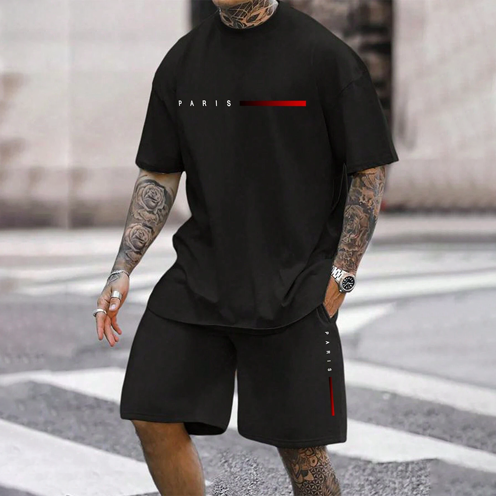 Outdoor Lighting For Home - Men Two Piece Tracksuit Loose Plus