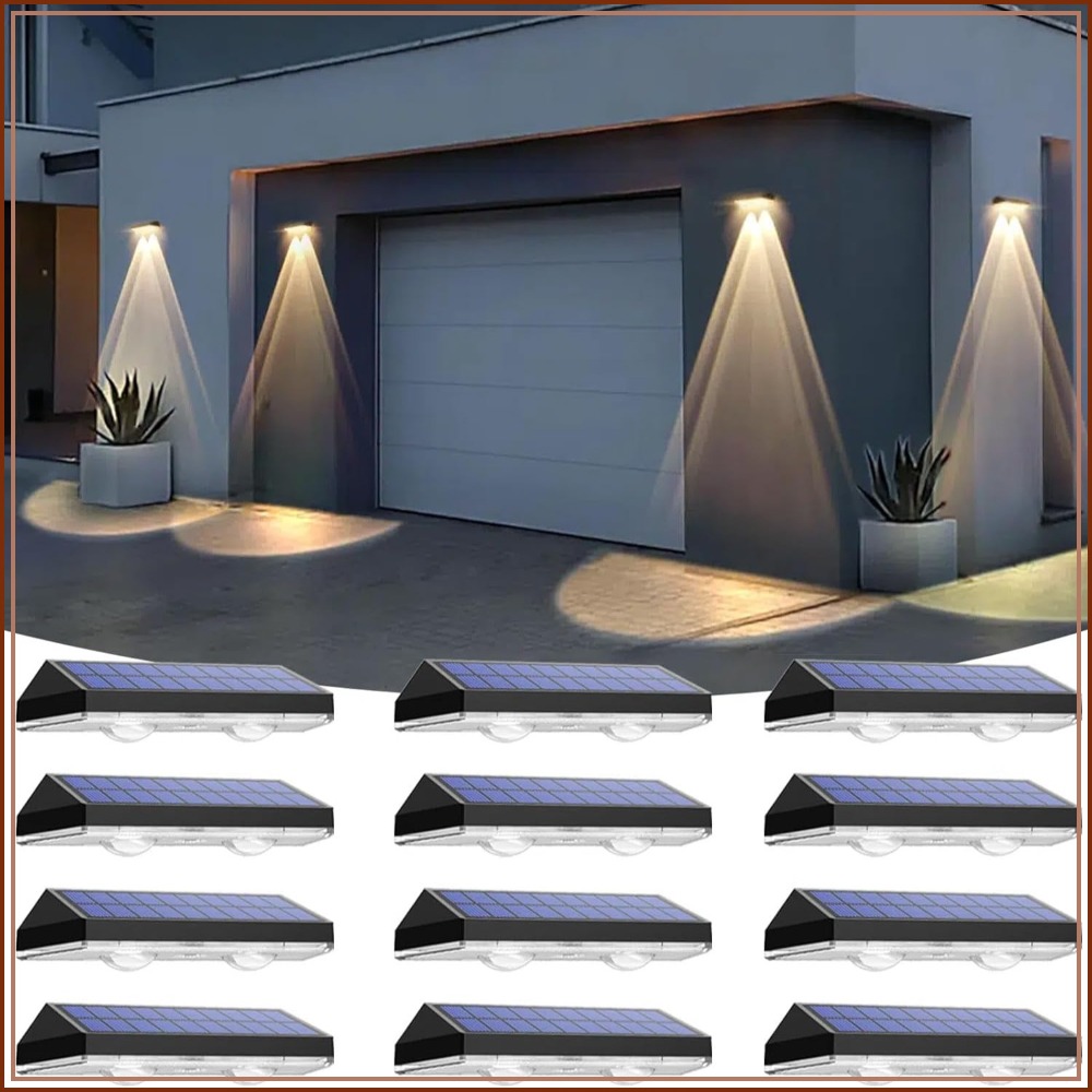 Outdoor Lighting For Fence - Solar Fence Lights Outdoor Waterproof LED,