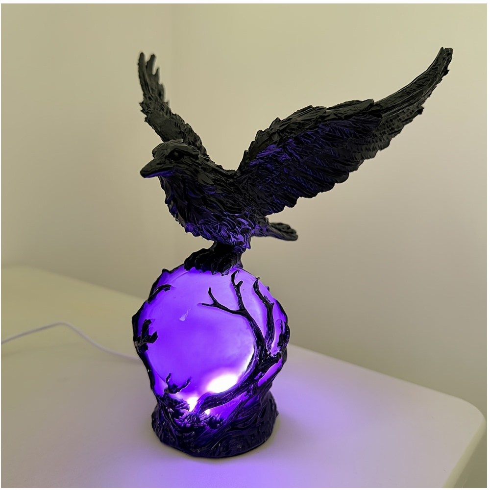 Outdoor Lighting For Home - Mysterious Raven Moonlight Lamp – Gothic-Style