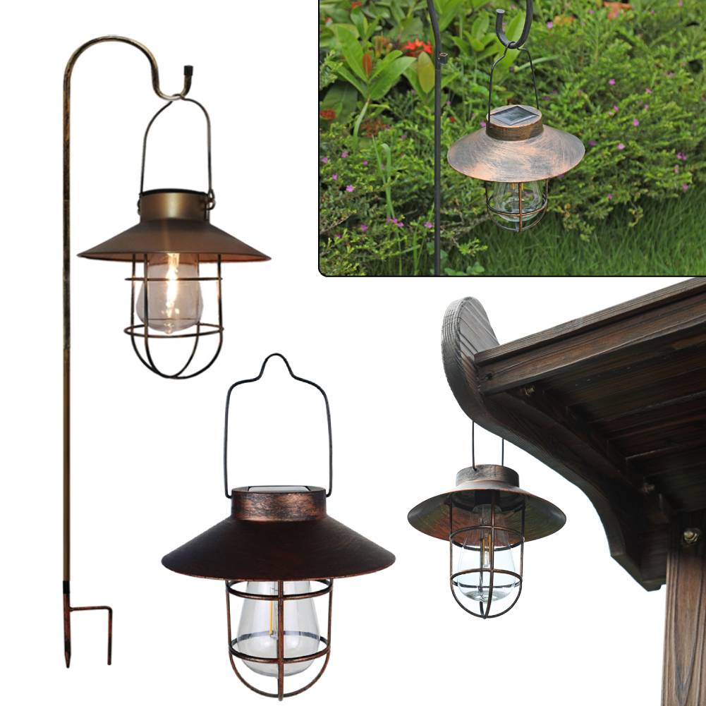 Outdoor Lighting Led Fixtures - Solar Retro Camping Lantern Waterproof Vintage