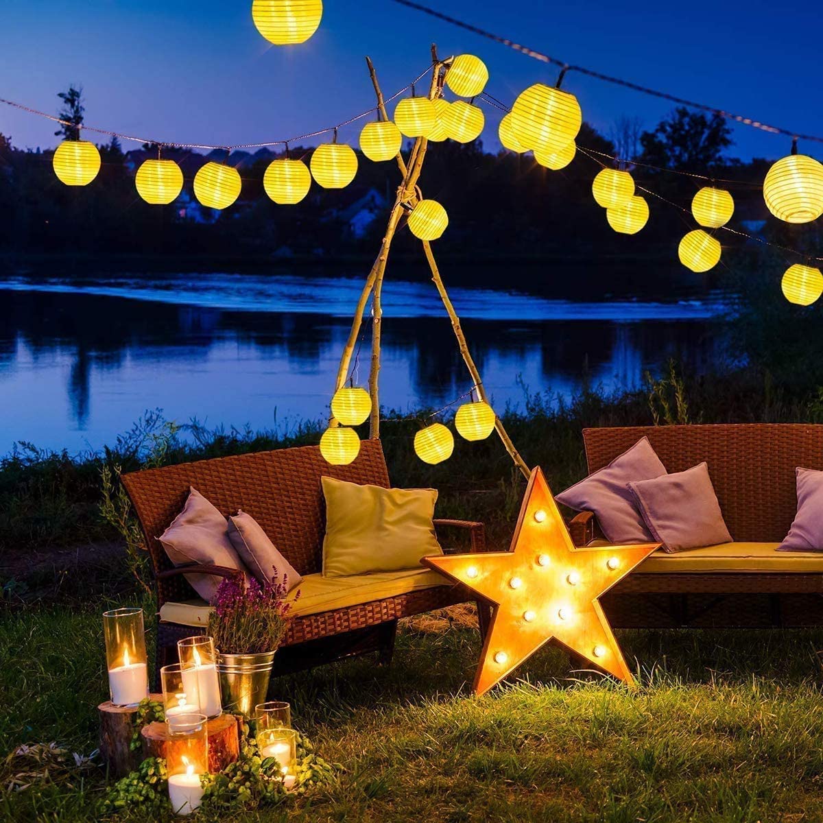 Waterproof Lantern Solar Strin - Outdoor Lighting Led Fixtures avis et prix