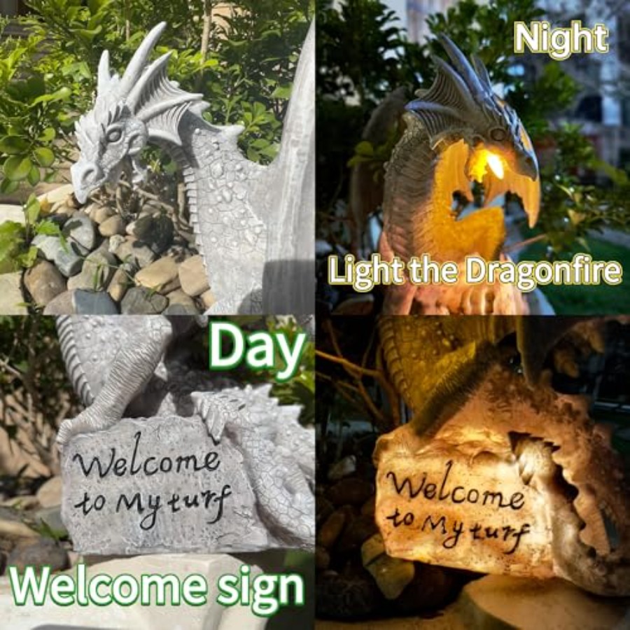 Garden Large Dragon Statue Sol - Outdoor Lighting Traditional avis et prix