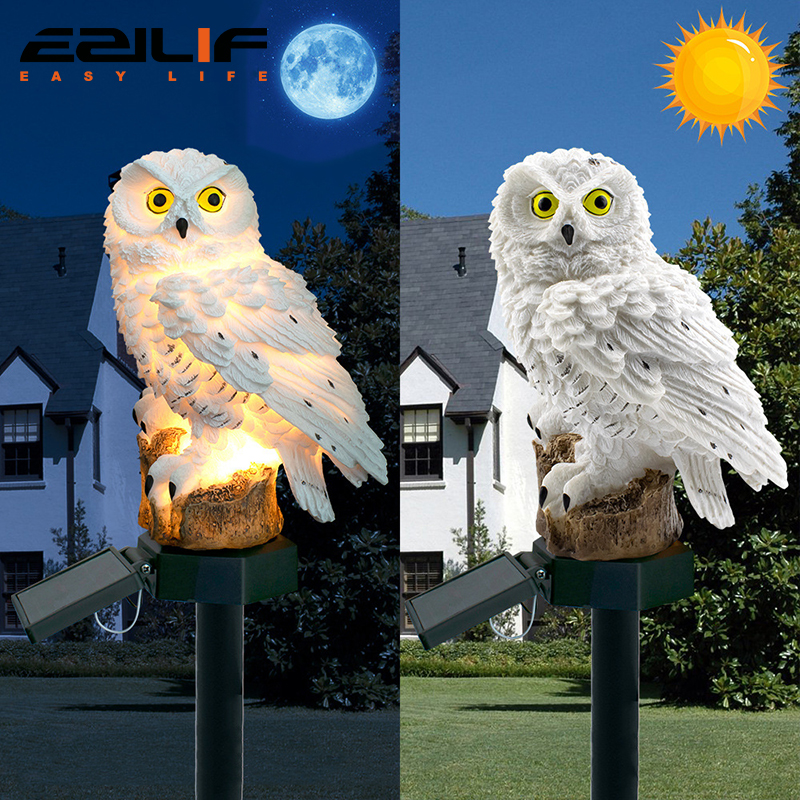 Solar light owl animal sculptu - Outdoor Lighting Traditional avis et prix