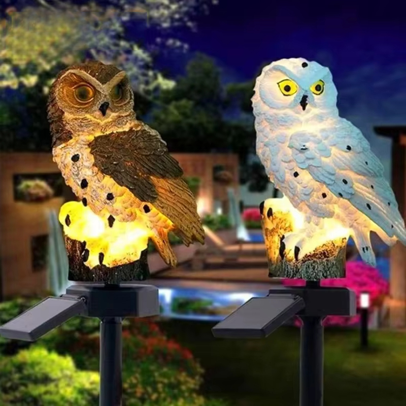 Solar light owl animal sculptu - Outdoor Lighting Traditional avis et prix