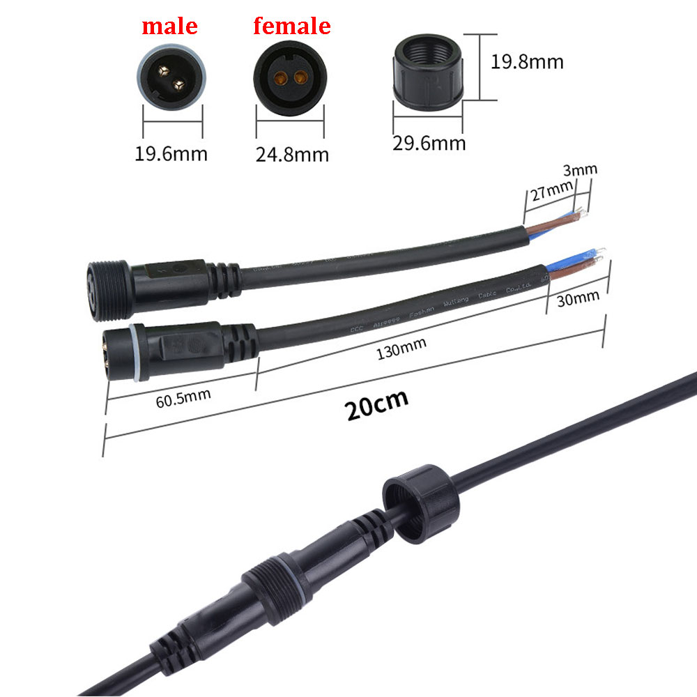 Waterproof Wire M/F docking pl - Outdoor Lighting Wire Connectors avis et prix