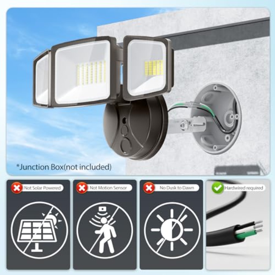 2 Pack 75W Flood Lights Outdoo - Outdoor Lighting Led Fixtures avis et prix