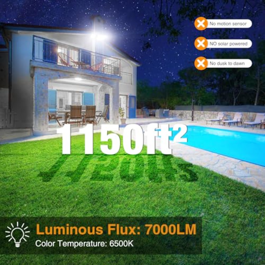 2 Pack 75W Flood Lights Outdoo - Outdoor Lighting Led Fixtures avis et prix