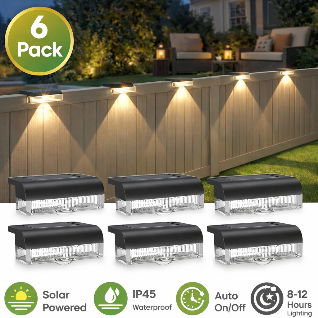 6/14 Pack Outdoor Solar Fence  - Outdoor Lighting For Fence avis et prix