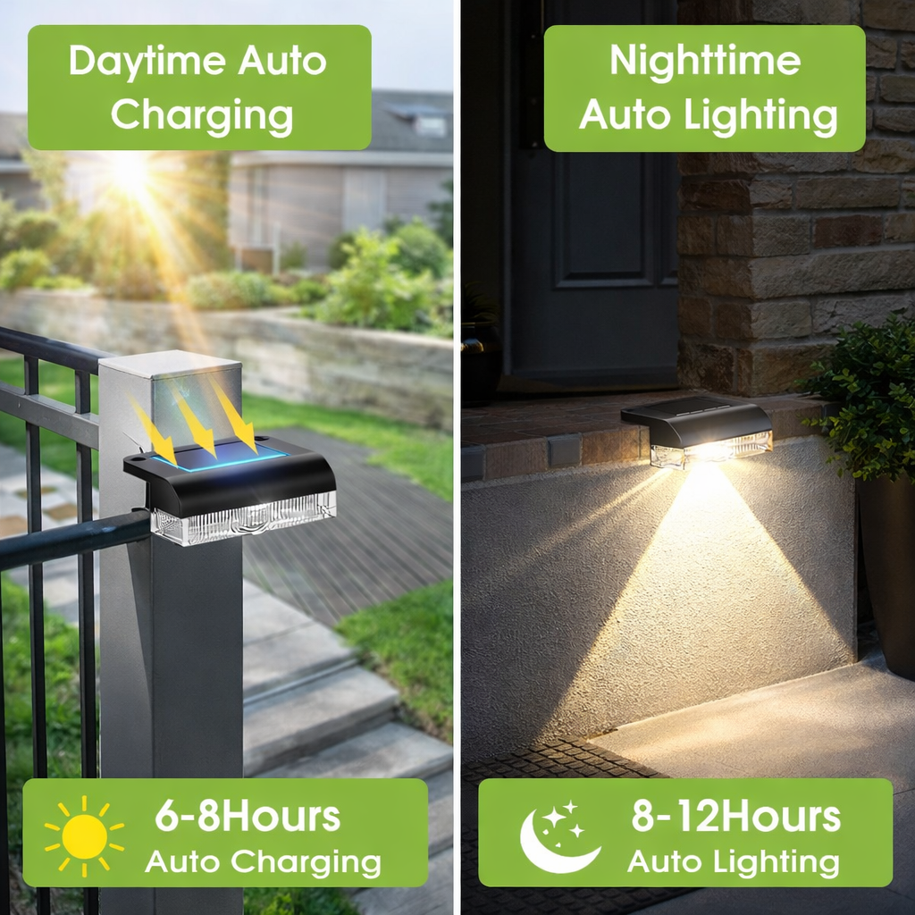 6/14 Pack Outdoor Solar Fence  - Outdoor Lighting For Fence avis et prix