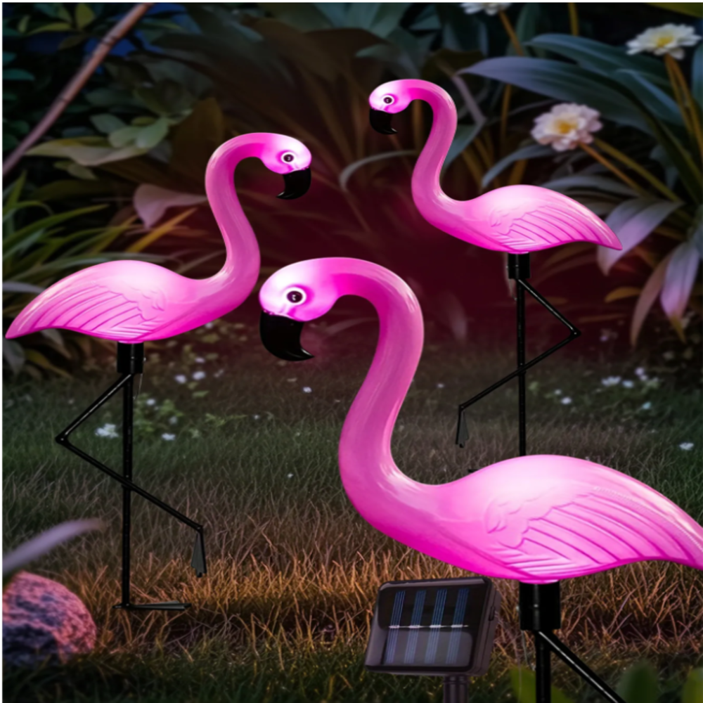 3Pcs Solar Powered Flamingo Gr - Outdoor Lighting Traditional avis et prix
