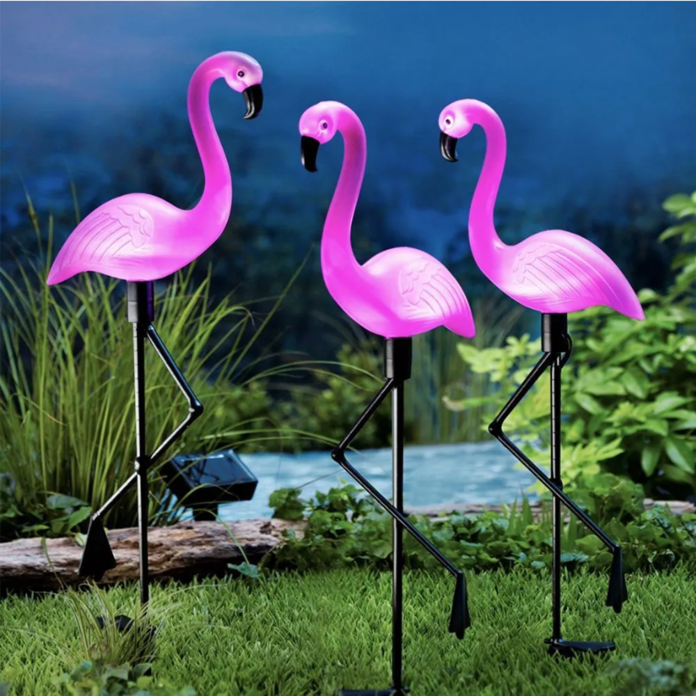 3Pcs Solar Powered Flamingo Gr - Outdoor Lighting Traditional avis et prix