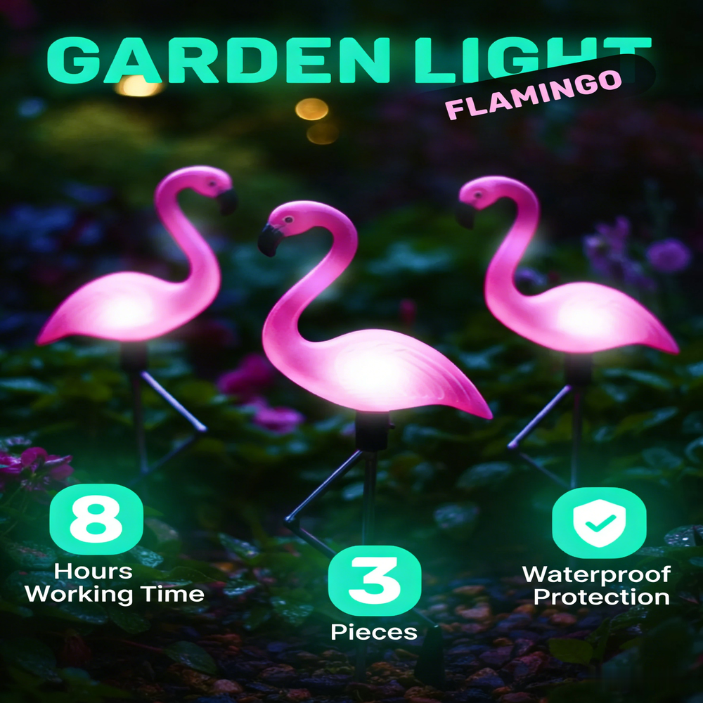 3Pcs Solar Powered Flamingo Gr - Outdoor Lighting Traditional avis et prix