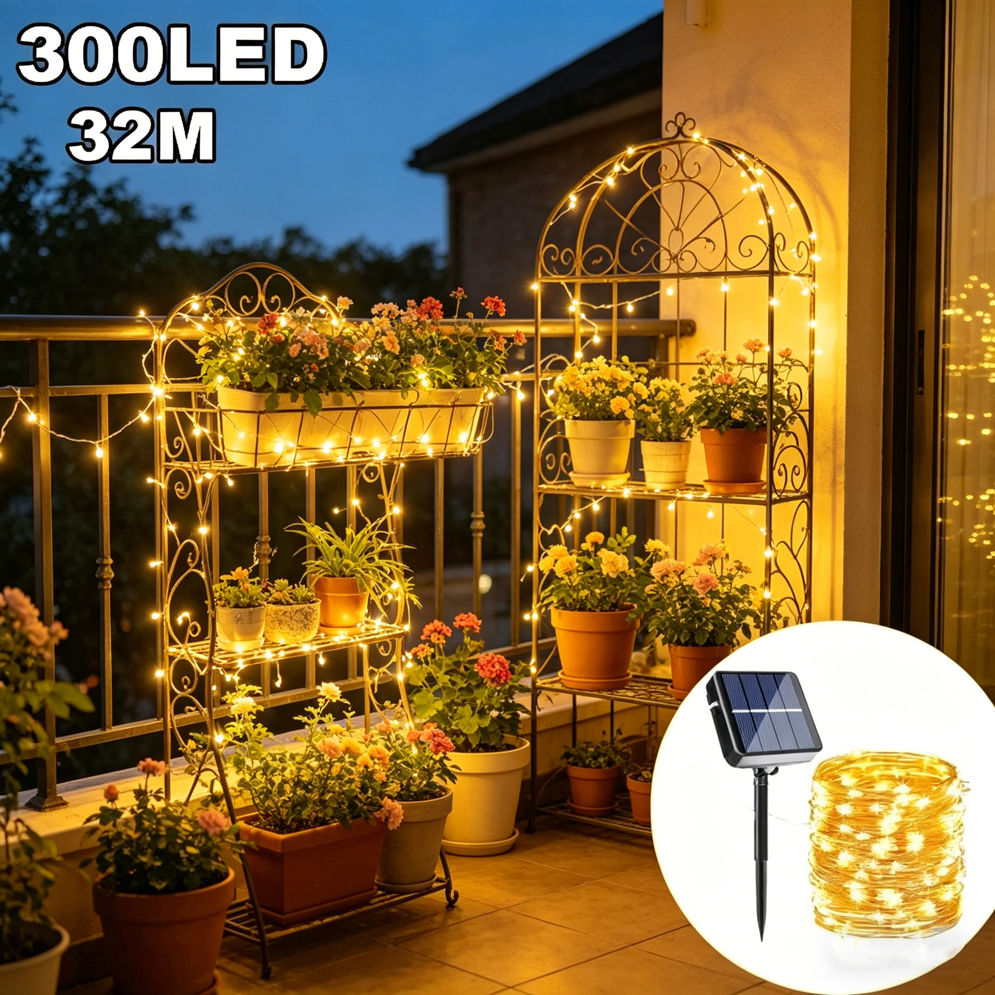 Solar String Fairy Lights Outd - Outdoor Lighting For Fence avis et prix
