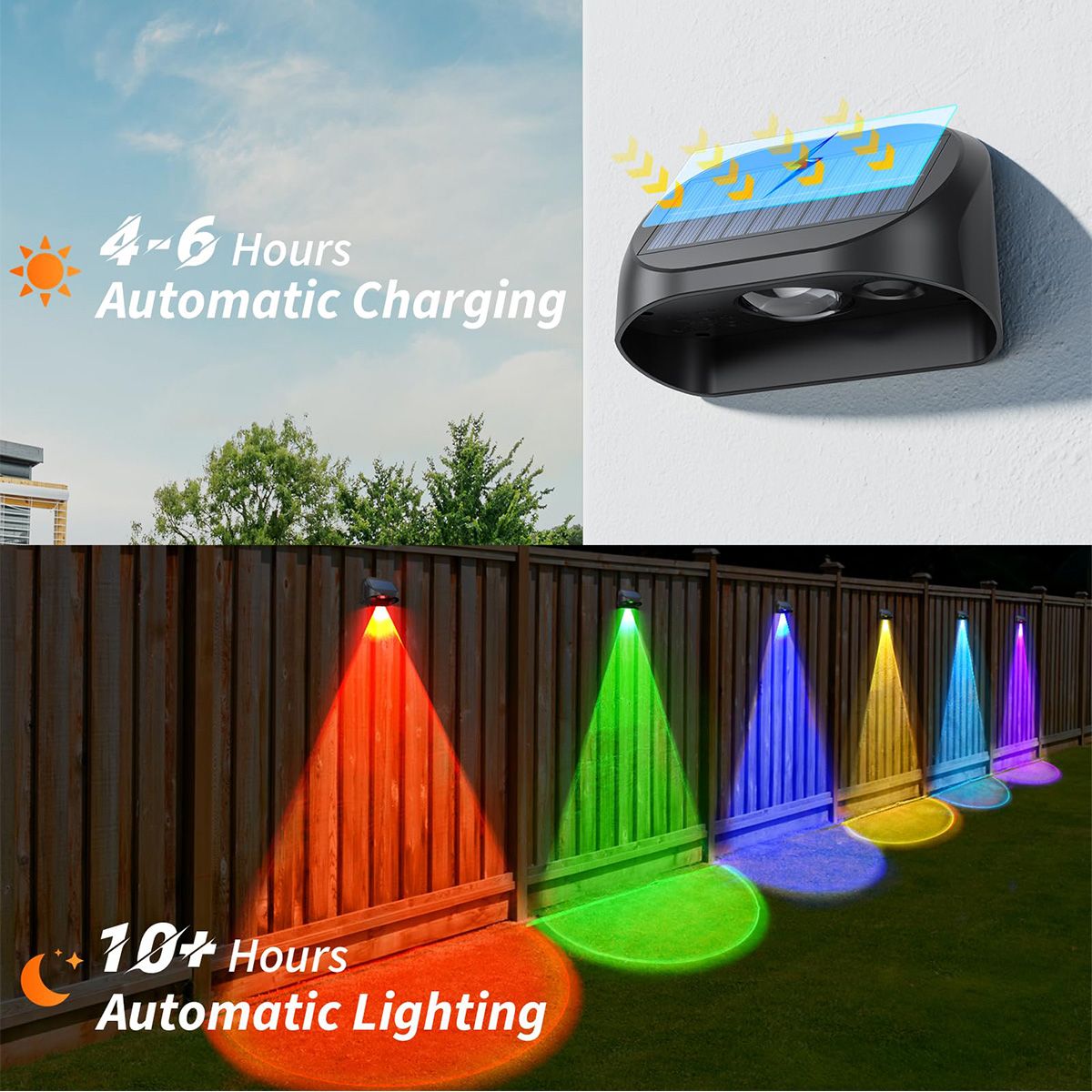 Solar Wall Lamp Solar Fence Li - Outdoor Lighting For Fence avis et prix