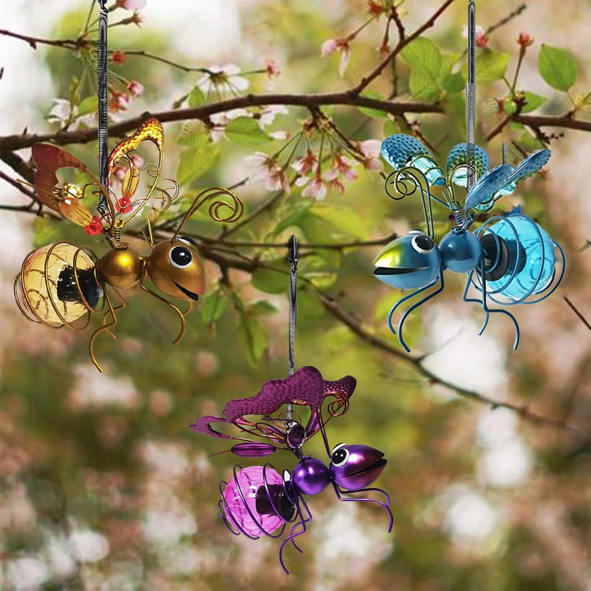 Solar Iron Insect Statue With  - Outdoor Lighting For Fence avis et prix