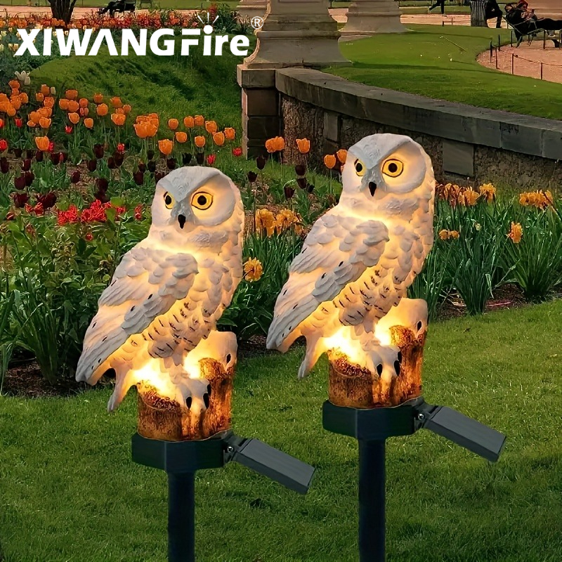 Solar Owl Statue Garden Light  - Outdoor Lighting Led Fixtures avis et prix