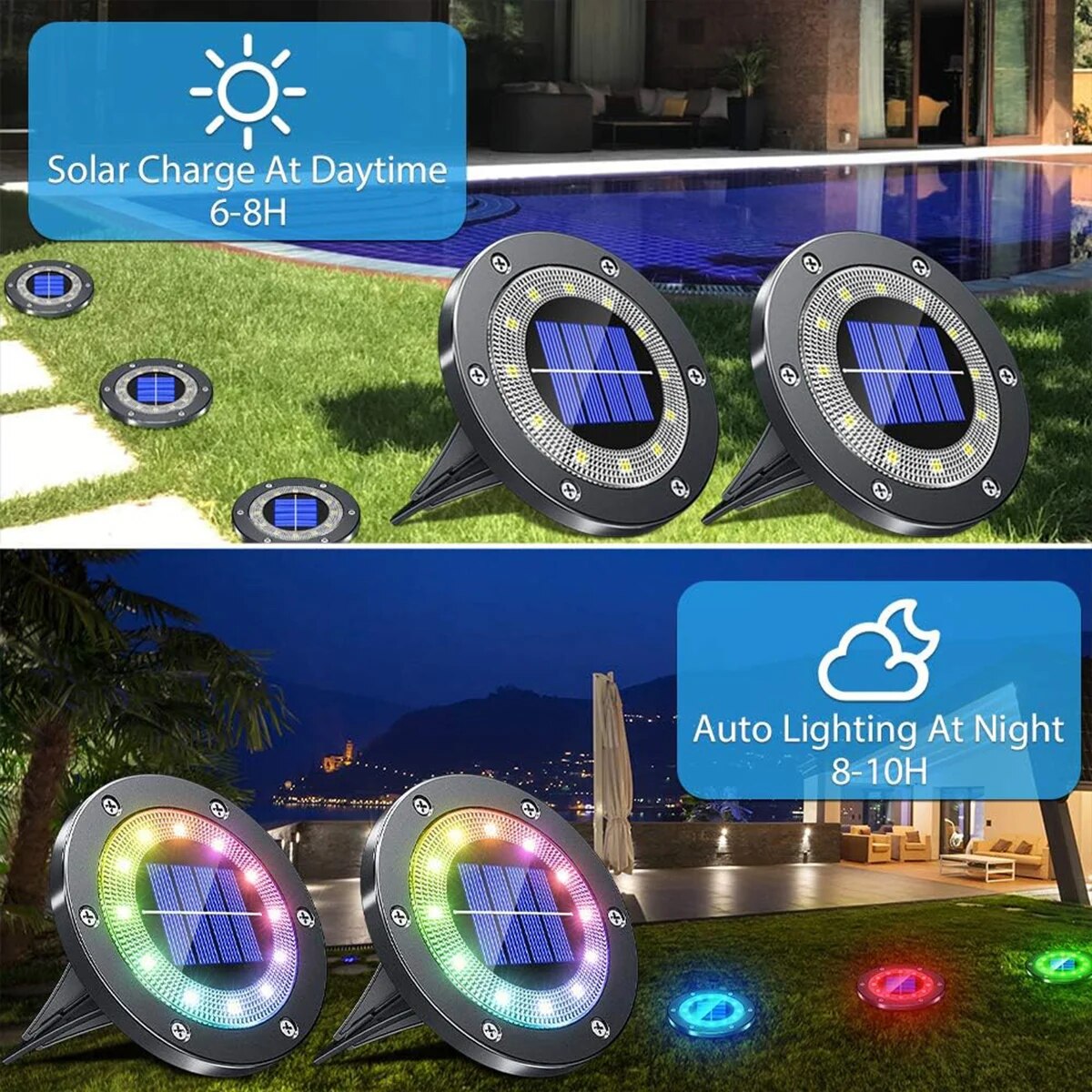 Solar Ground Lights Outdoor 12 - Outdoor Lighting Led Fixtures avis et prix