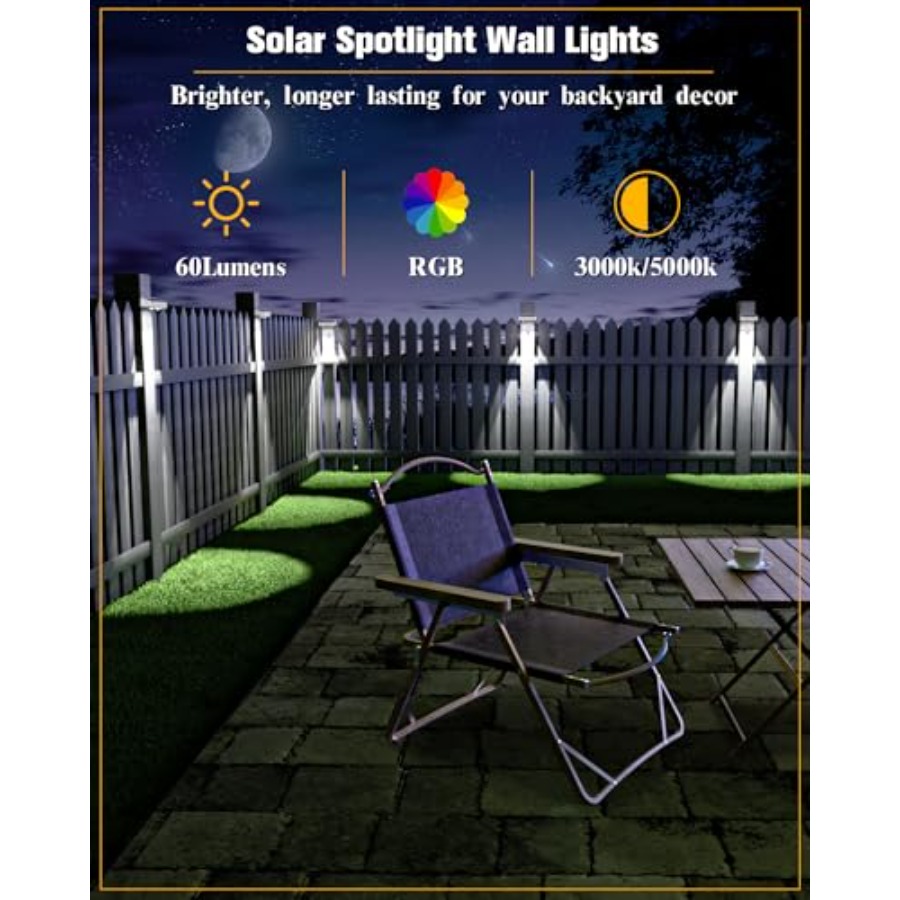Solar Fence Lights 12 Pack, 50 - Outdoor Lighting For Fence avis et prix