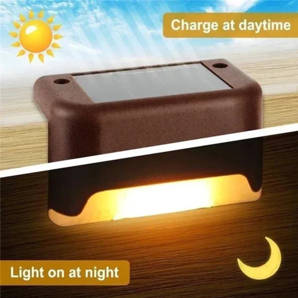 Warm/White LED Solar Step Lamp - Outdoor Lighting For Fence avis et prix