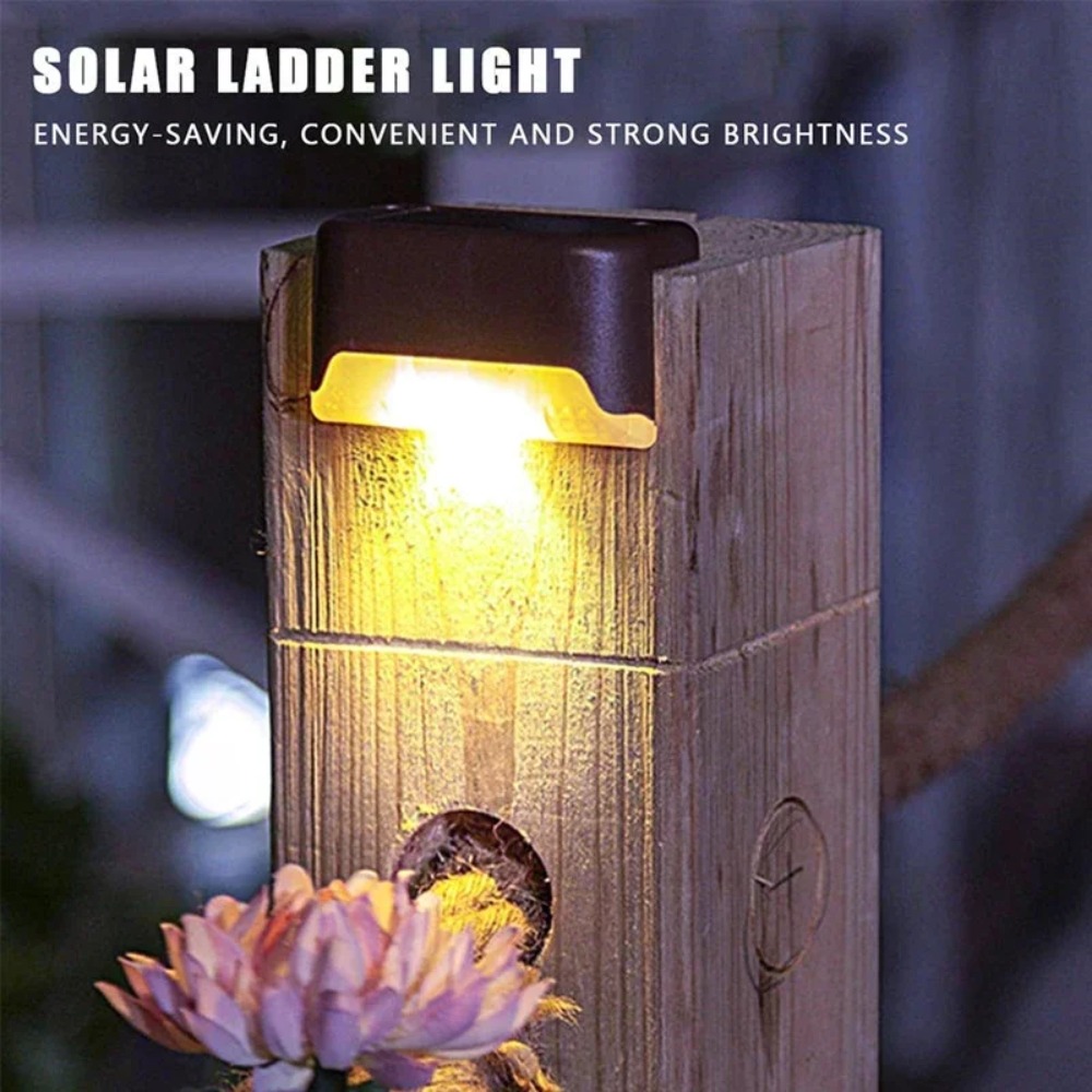 Warm/White LED Solar Step Lamp - Outdoor Lighting For Fence avis et prix