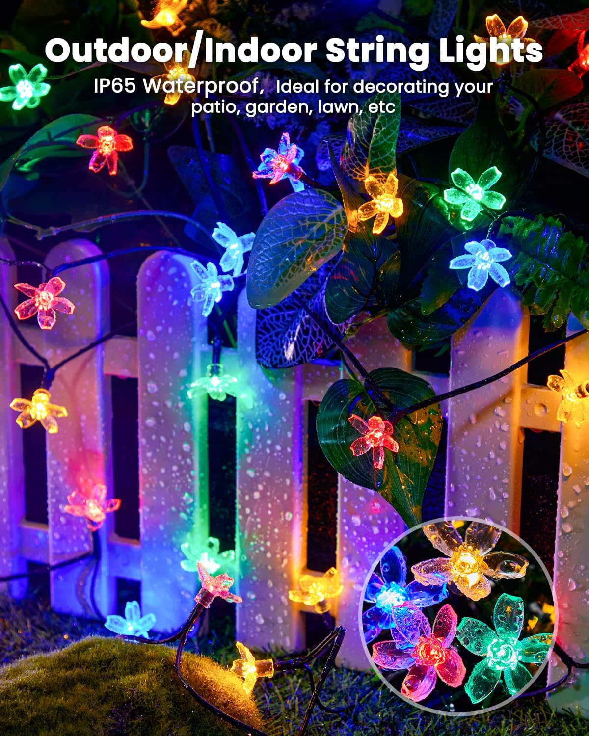 60 LED Flower Solar String Lig - Outdoor Lighting For Fence avis et prix