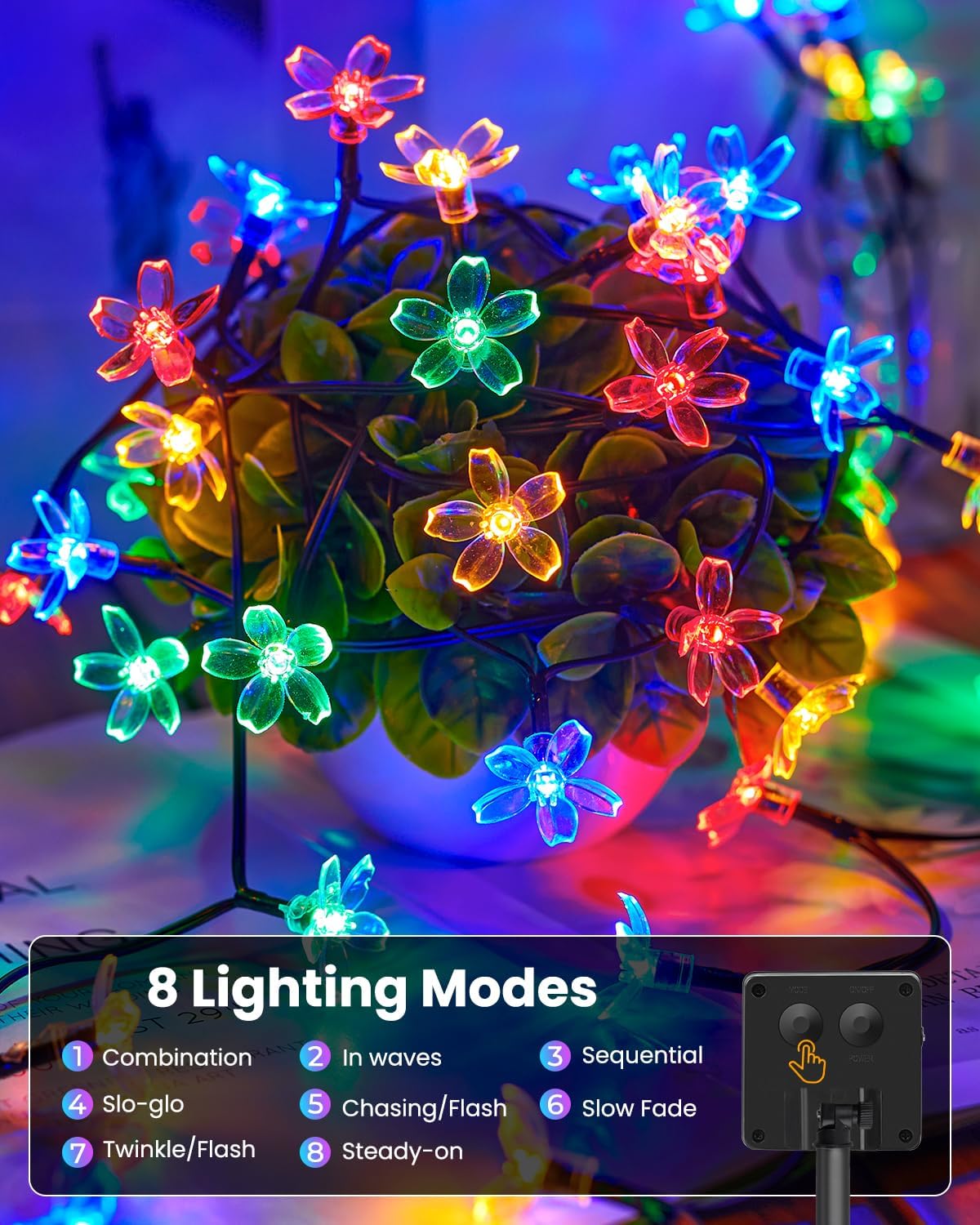 60 LED Flower Solar String Lig - Outdoor Lighting For Fence avis et prix