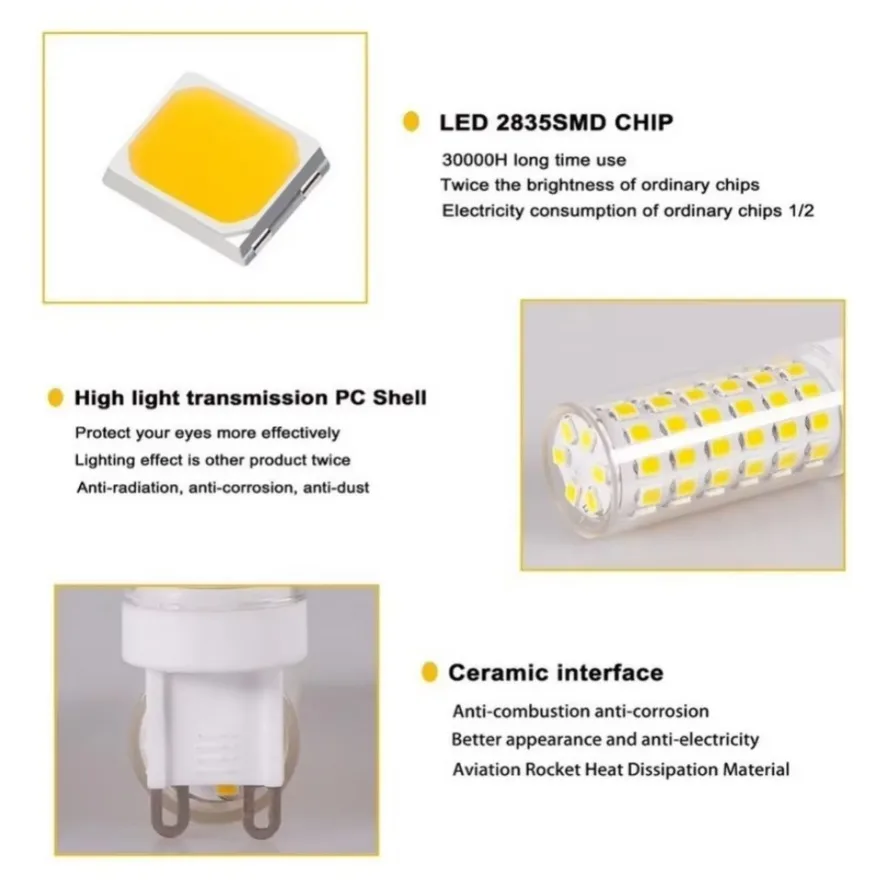 10PCS 7W 5W 3W Brightest G9 LE - Outdoor Lighting Replacement Parts avis et prix