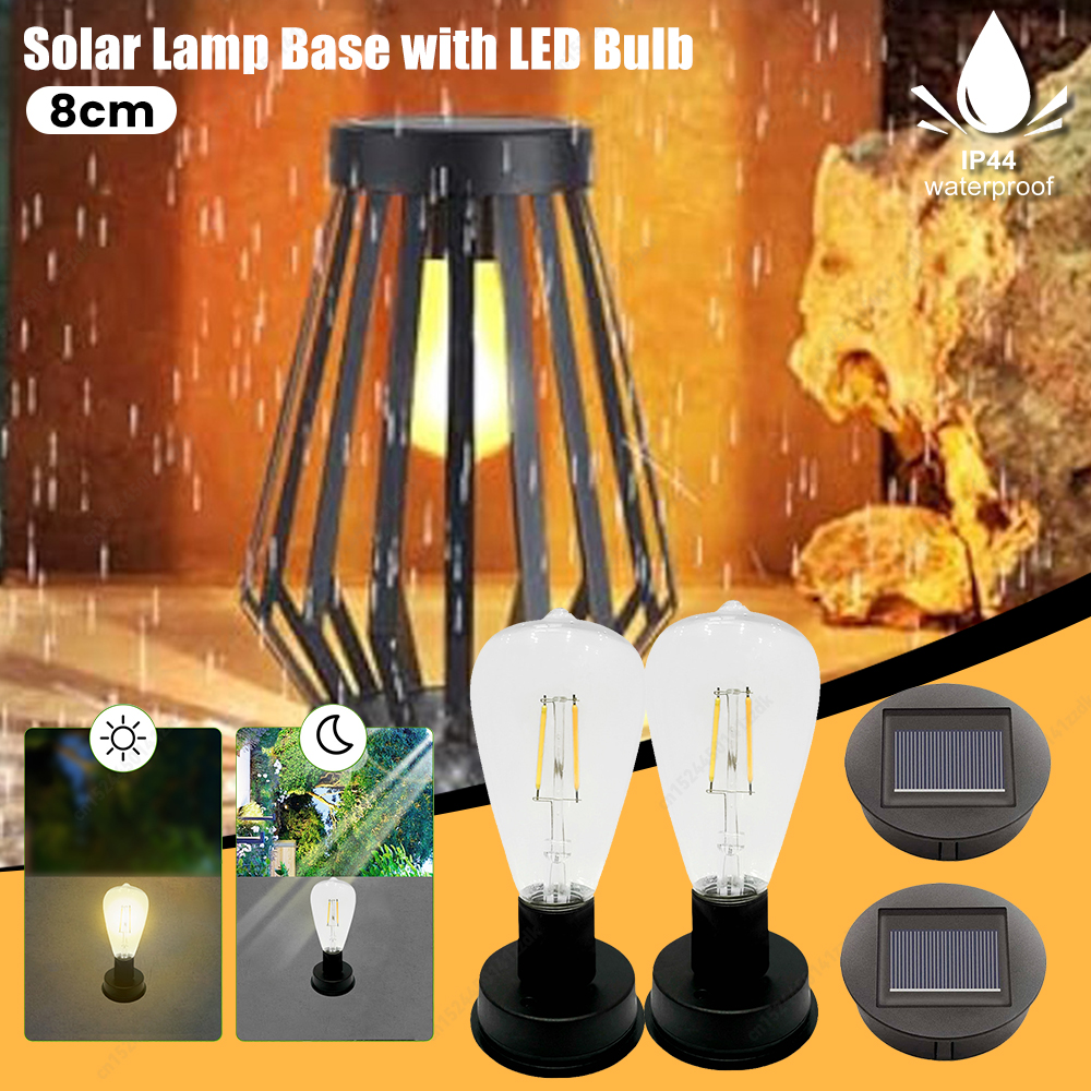1/2PCS Solar Lamp Base with LE - Outdoor Lighting Replacement Parts avis et prix