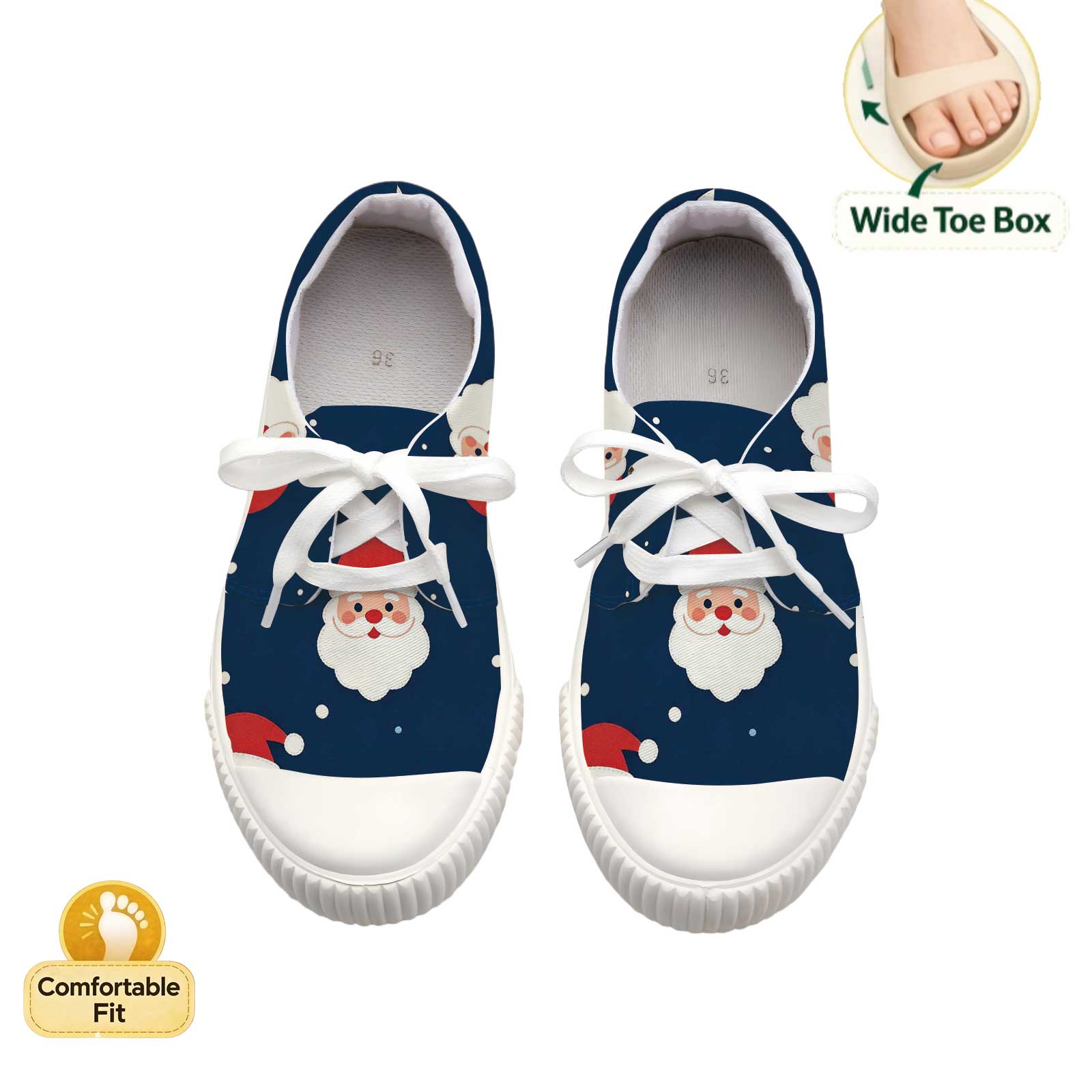 Women Santa Print Lace Up Casu - Outdoor Lighting Uplight avis et prix